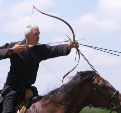 archer shoots an arrow